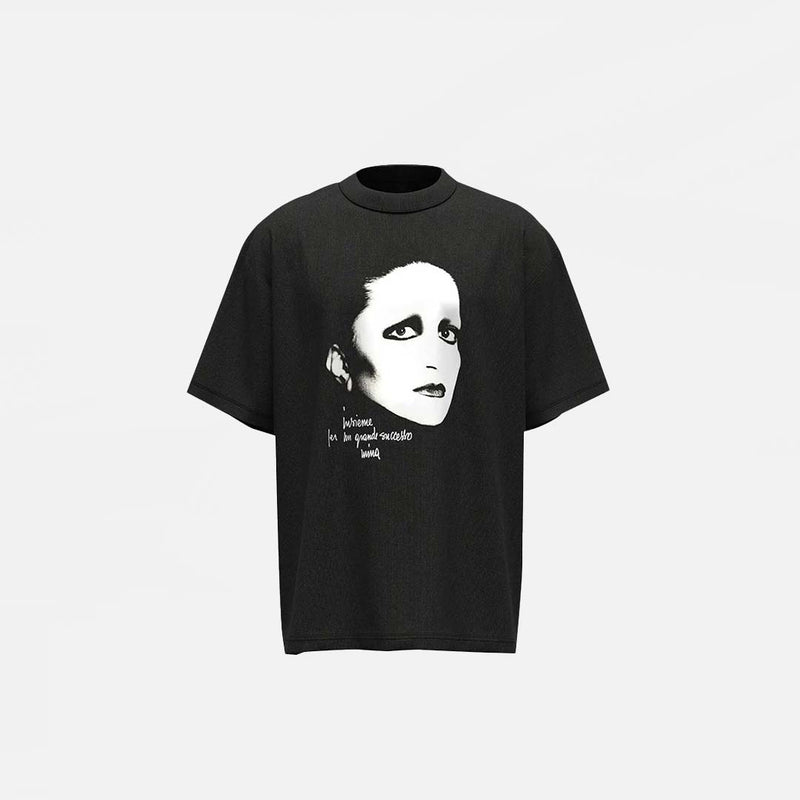 Artwork Face Stamped T-Shirt
