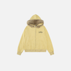 Stripe Fur Fleece Hood Sweatshirt