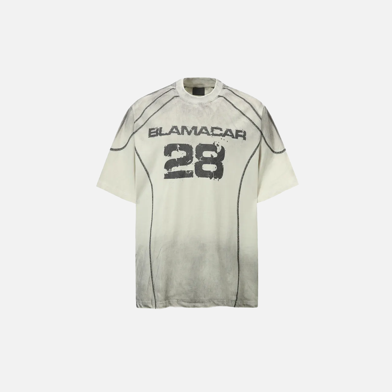 Shadow-Print Torn-Vibe Visual Patterned Urban Sport T-Shirt
