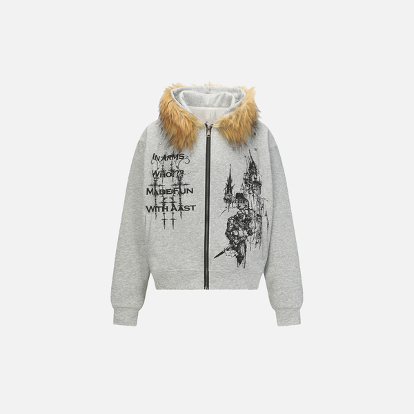 Tag Art Fur Zip Hood