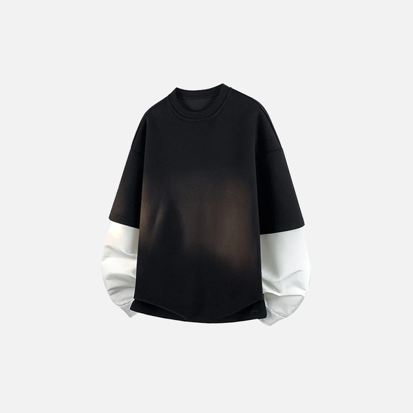 Plush Layered Look Crewneck alternatif görünüm
