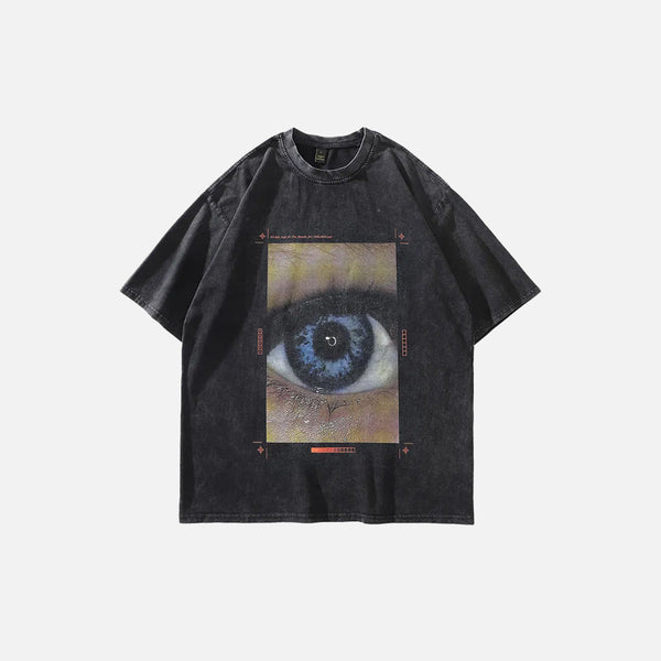 Obsidian Throwback Oversized Eye Visual T-Shirt