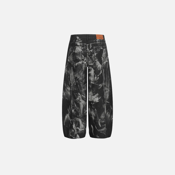 Metro Stud Mosaic Black Bell Leg Denim alternatif görünüm