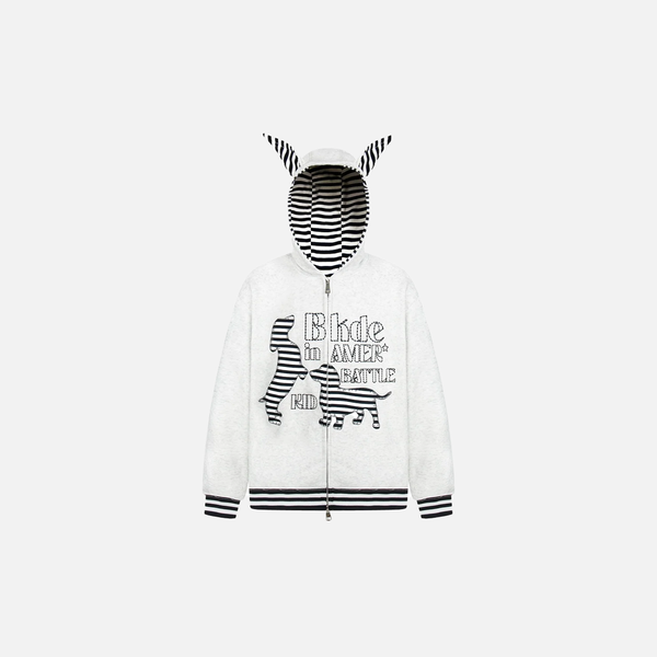 Fall Pup Stitch Hood Sweatshirt alternatif görünüm