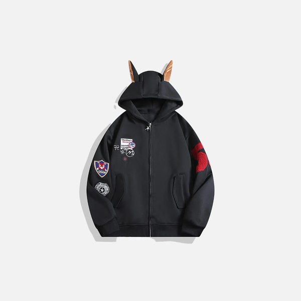 Wild Ear Camo Hood Sweatshirt alternatif görünüm