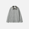Plaid Fold Collar Retro Sweatshirt
