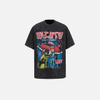 Artwork Time-Worn Black UFO Alien T-Shirt