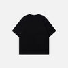 Hand-Drawn-Art Characters Imprinted Short Sleeve T-Shirt