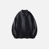 Fold Collar Patch Sweatshirt