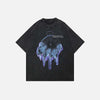 Heritage Faded-Wash Black Aesthetic Designed T-Shirt