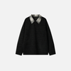 Plaid Fold Collar Retro Sweatshirt