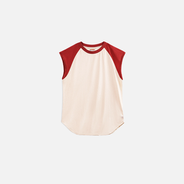 Nostalgia Red White Preppy Sleeveless T-Shirt alternatif görünüm