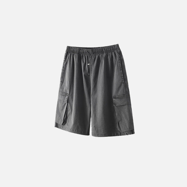Aged Canvas Cargo Shorts alternatif görünüm