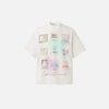 Frosted Computer Print Stamped Cotton T-Shirt