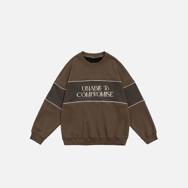Patchwork Stitch Drop Sweatshirt alternatif görünüm