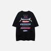 Contrast Color Pit-Crew T-Shirt