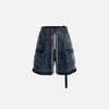Yıkanmış Baggy Jean Şort, yakın çekim — Navra Wear