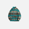 Warm Print Half-Zip Cozy Top