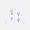 West Coast Letter Print Woven Top