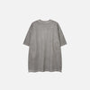 Letter Stamped Faded-Wash Boxy-Fit T-Shirt