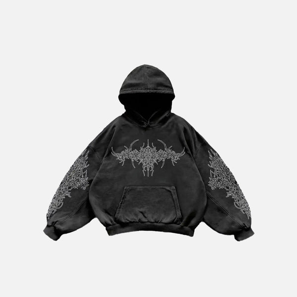 Dark Tribal Design Sweatshirt alternatif görünüm