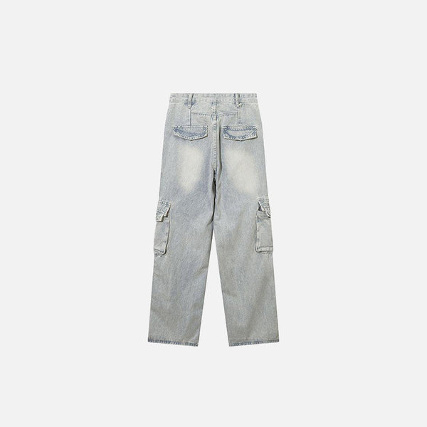 Bell-Leg Multi Pockets Denim alternatif görünüm