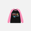 Front view of the black Balance Clube Sweater in a gray background