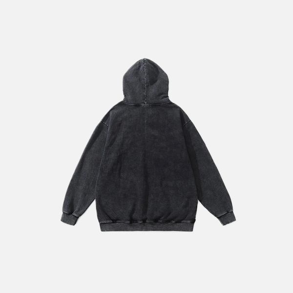 Breathable Oversized Dark Skull Faded Sweatshirt alternatif görünüm