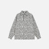 Leopard Polo Vintage Collar Shirt