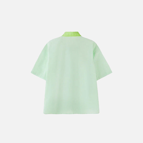 Heart Tag Green Graffiti Womens Top alternatif görünüm