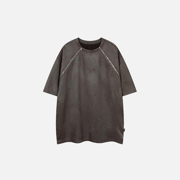 Easy-Fit Side Zipper T-Shirt alternatif görünüm