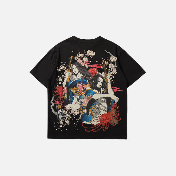 Blossoms With Spirits Samurai T-Shirt
