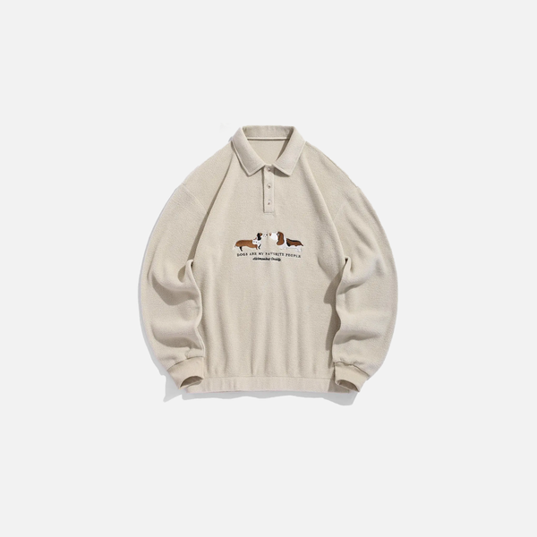 Geo Block Quarter-Zip Casual Top