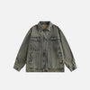 Faded Distressed Denim Jacket