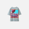 Sleeve Short Print Cotton Vibrant T-Shirt