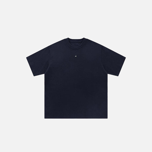 Wide-Body Block-Color Color Blank T-Shirt alternatif görünüm