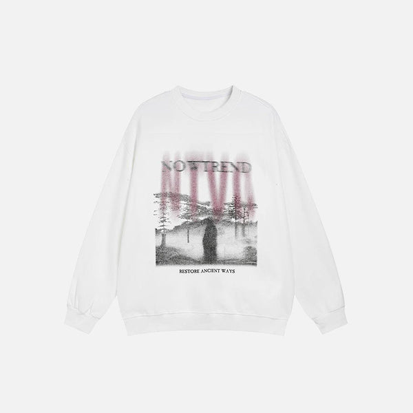Misty Woods Graphic Sweatshirt alternatif görünüm