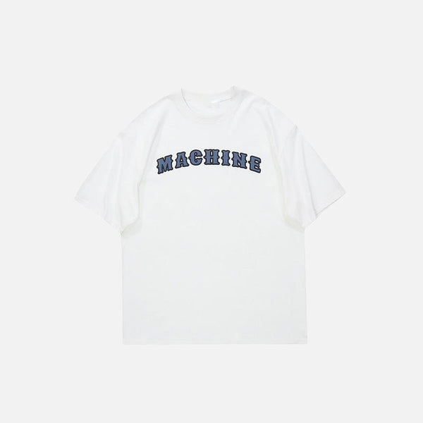 Big-Silhouette MACHINE Stamped T-Shirt alternatif görünüm