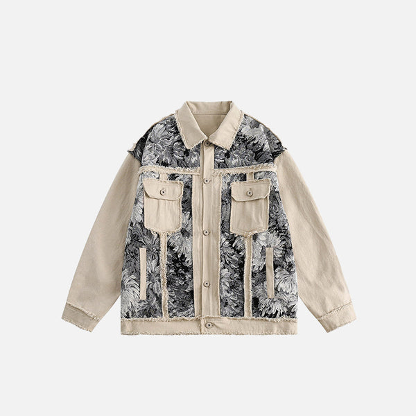 Classic Floral Patch Denim Jacket