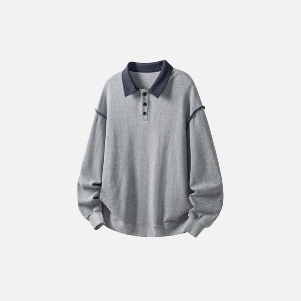 Multi-Way Polo Layer Sweatshirt alternatif görünüm
