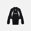 Front view of the black Vintage Retro Rivalry Sweatshirt in a gray background