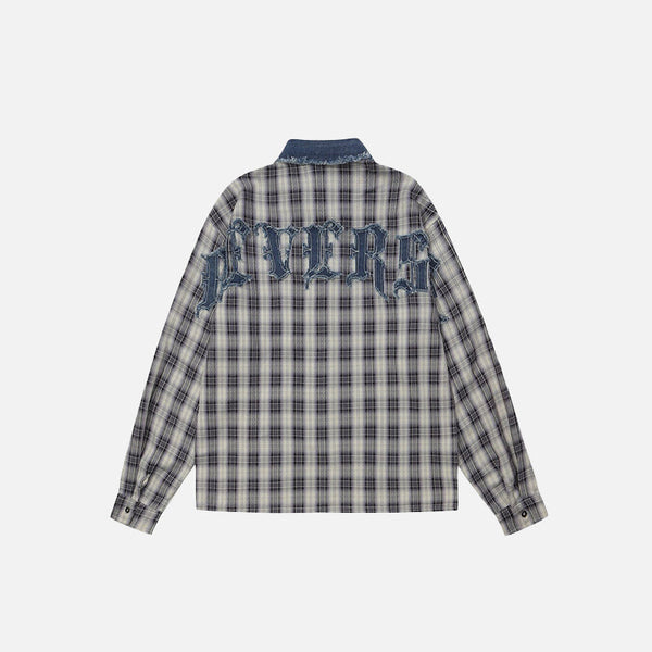 Letter Patch Embroidered Long Sleeve Top alternatif görünüm