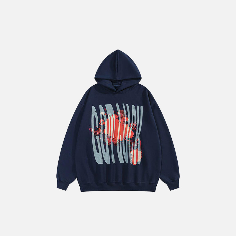 Lucky Letter Print Sweatshirt