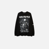 Print Graffiti Floral Long Sleeve T-Shirt