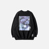 Garden Print Pullover Sweatshirt