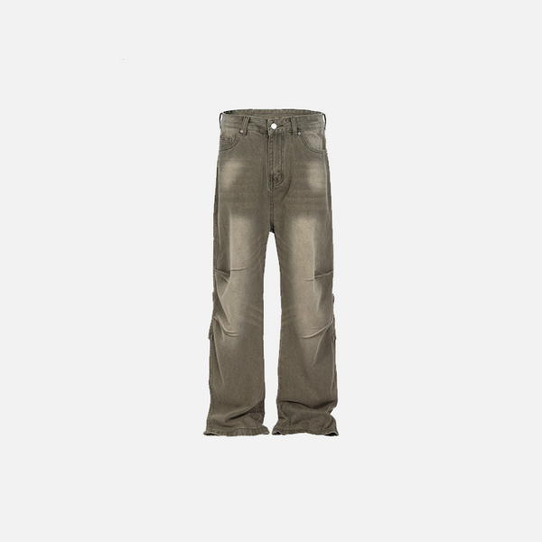 Asymmetric Faded Pintuck Denim alternatif görünüm