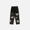 2000s Butterfly Print Relaxed Denim