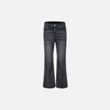 Front view of the black Washed Ash Micro-Jeans in a gray background 