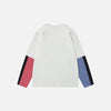 Relaxed-Cut Collage-Cut Long Sleeve T-Shirt