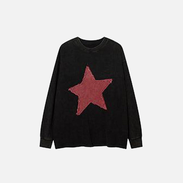 Star Stitch Relaxed Sweatshirt alternatif görünüm